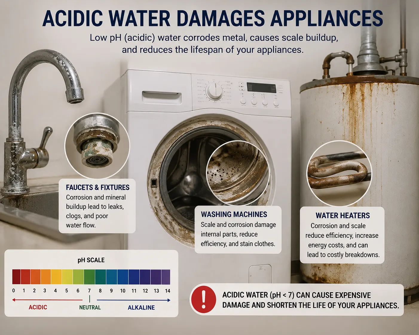 Cliff Cummings Water Services - Protect Your Appliances from Acidic Water Damage